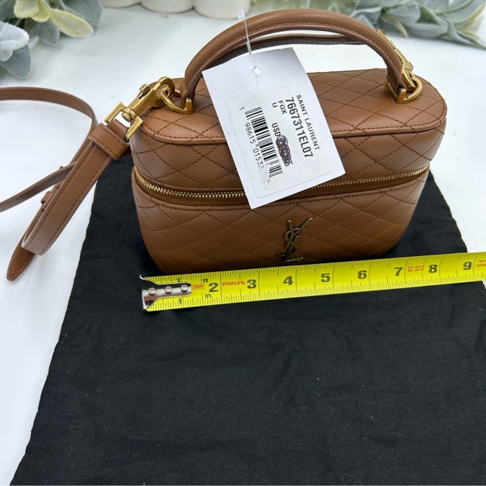 SOLD!!!!!!Women Saint Laurent YSL Gabby, lambskin vanity bag with shoulder strap - Picture 11 of 13